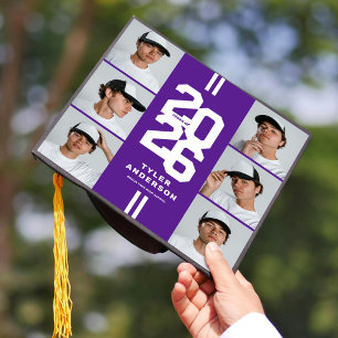 Toque De Diplômé Collage photo de grade de sport violet