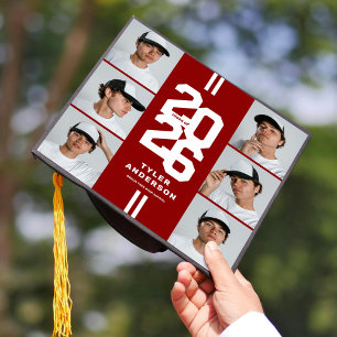 Toque De Diplômé Collage photo de la catégorie Red Athletic Grad