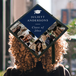 Toque De Diplômé Collage photo élégant Monogramme 5