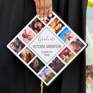 Toque De Diplômé Collage photo personnalisé Nom personnalisé Année