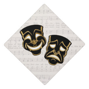 Toque De Diplômé Comédie et tragédie musicale Black & Gold