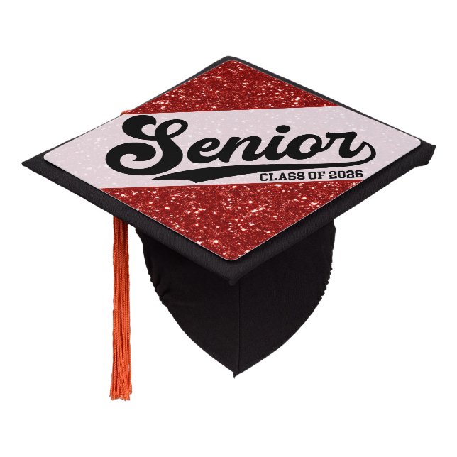 Toque De Diplômé Conception de script de la promotion 2026 Glitter  (Incliné)