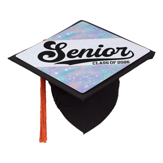 Toque De Diplômé Conception de script de la promotion senior Glitte (Incliné)