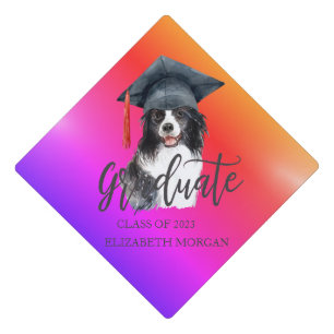 Toque De Diplômé Cool Dog Grad Casquette Colorful Graduation