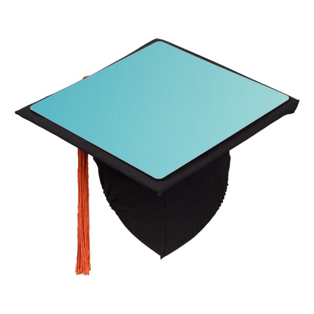 Toque De Diplômé Couleur seulement Gradients - bleu océan + votre i (Incliné)