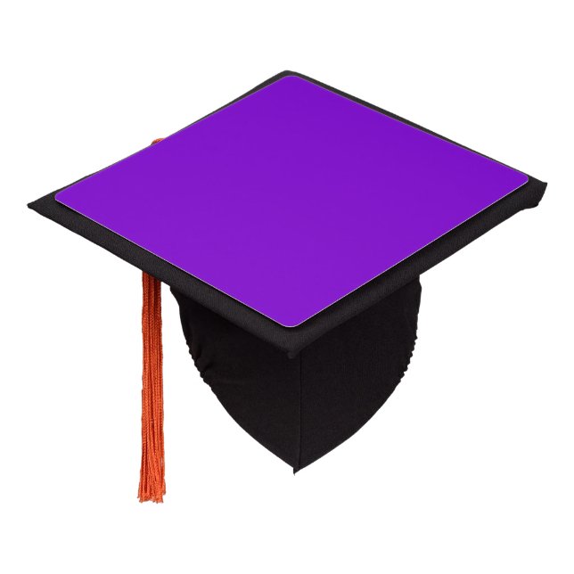 Toque De Diplômé Couleur simple et violette (Incliné)