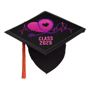 Toque De Diplômé Courbe cardiaque avec stéthoscope Médicale 2