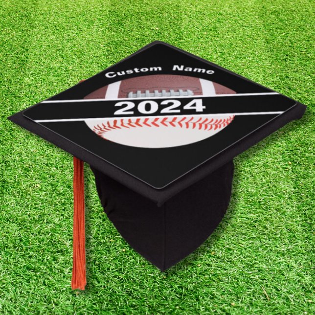 Toque De Diplômé Coutume de baseball de base-ball (Custom Graduation Cap Topper - Sports)