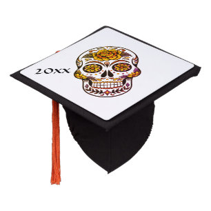 Toque De Diplômé Crâne à sucre rose jaune