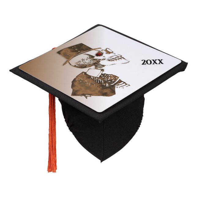 Toque De Diplômé Crâne Dapper avec année (Incliné)