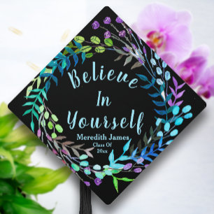 Toque De Diplômé "Crois En Toi-Même" Floral