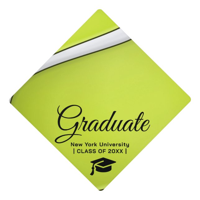 Toque De Diplômé Custom Graduation Cap Topper | TENNIS (Devant)