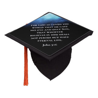 Toque De Diplômé Custom Moderne Jean 3:16 Écriture Biblique