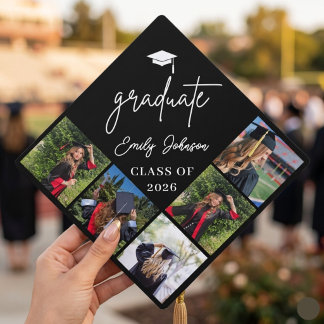 Toque De Diplômé Custom Photo Graduation Cap Topper Class 2026
