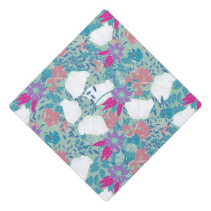 Toque De Diplômé Cute coloré vintage motif floral All-Over-Prin