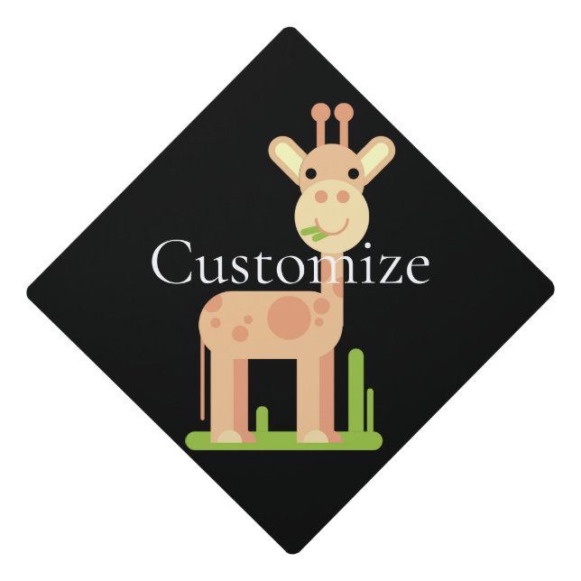 Toque De Diplômé Cute Giraffe Munching Thunder_Cove (Devant)