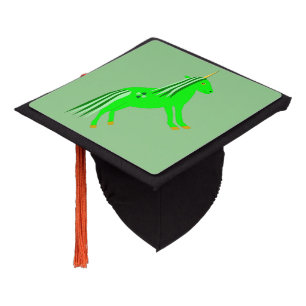 Toque De Diplômé Cute Irish Green et Gold Unicorn