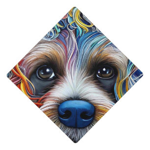 Toque De Diplômé Cute Pop Art Terrier
