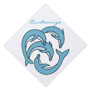 Toque De Diplômé Dauphins bleus entourant Thunder_Cove