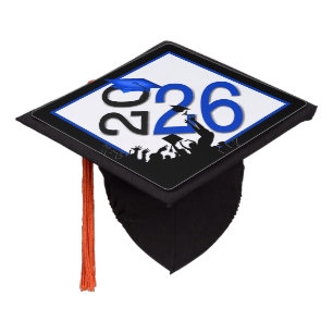 Toque De Diplômé Diplômé 2026 Couleurs Bleu et Noir
