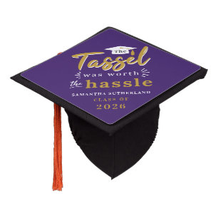 Toque De Diplômé Diplôme 2026 Gland Violet Était Valeur Personnalis