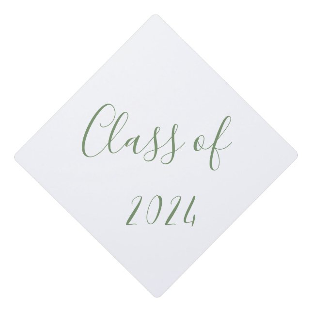 Toque De Diplômé Diplômé Classique Vert (Devant)