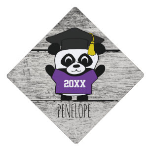 Toque De Diplômé Diplômé de panda dans la pièce en t faite sur