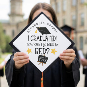 Toque De Diplômé Diplômé Drôle Diplômé Puis-Je Retourner Au Lit