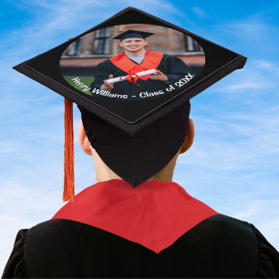Toque De Diplômé Diplômé Élégant Photo et Nom Personnalisés de Styl