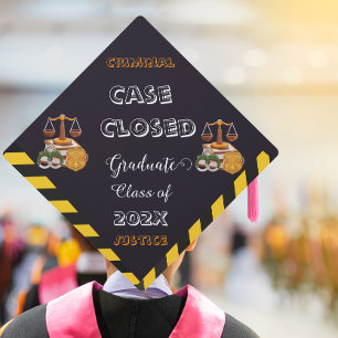 Toque De Diplômé Diplômé Justice Criminelle Drôle Fermé Affaire