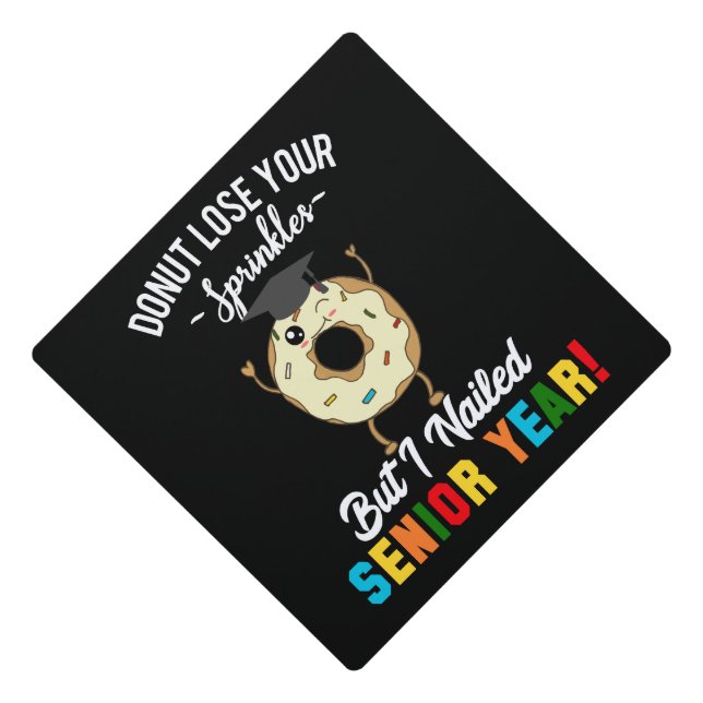Toque De Diplômé Diplômée drôle de dernière année de beignet (Devant)