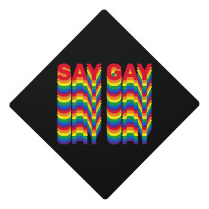 Toque De Diplômé Dites arc-en-ciel gai drapeau de fierté lgbtq moti