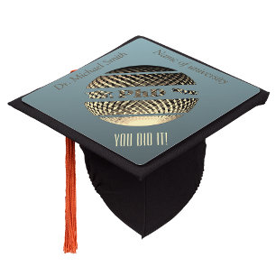 Toque De Diplômé Doctorat casquette or personnalisable