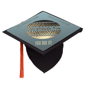Toque De Diplômé Doctorat casquette or personnalisable