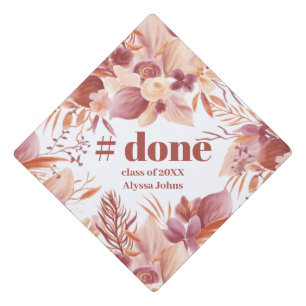 Toque De Diplômé #done boho désert terre cuite aquarelle fleurie