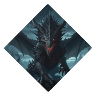 Toque De Diplômé Dragon sombre et médiéval