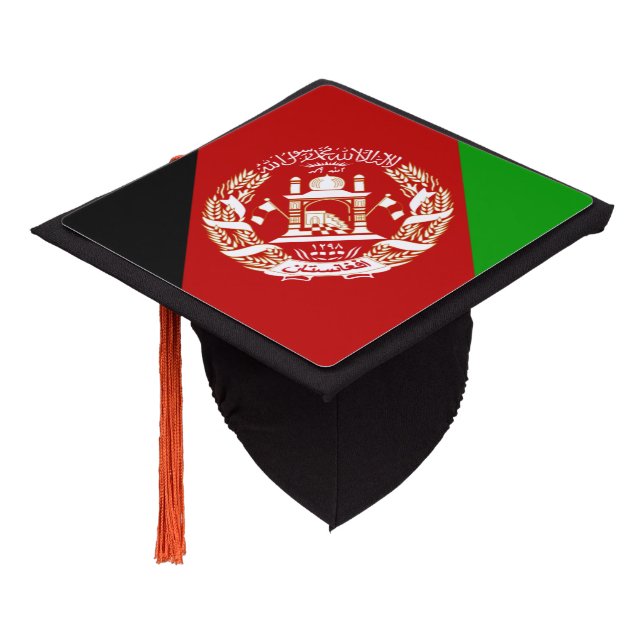 Toque De Diplômé Drapeau afghan (Incliné)