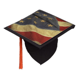 Toque De Diplômé Drapeau américain affligé