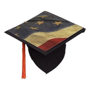 Toque De Diplômé Drapeau américain affligé