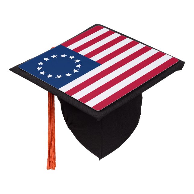 Toque De Diplômé Drapeau américain Betsy Ross (Incliné)