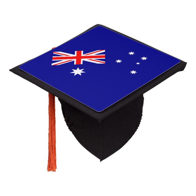 Toque De Diplômé Drapeau australien patriotique (Incliné)