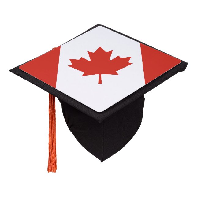 Toque De Diplômé Drapeau canadien patriotique (Incliné)