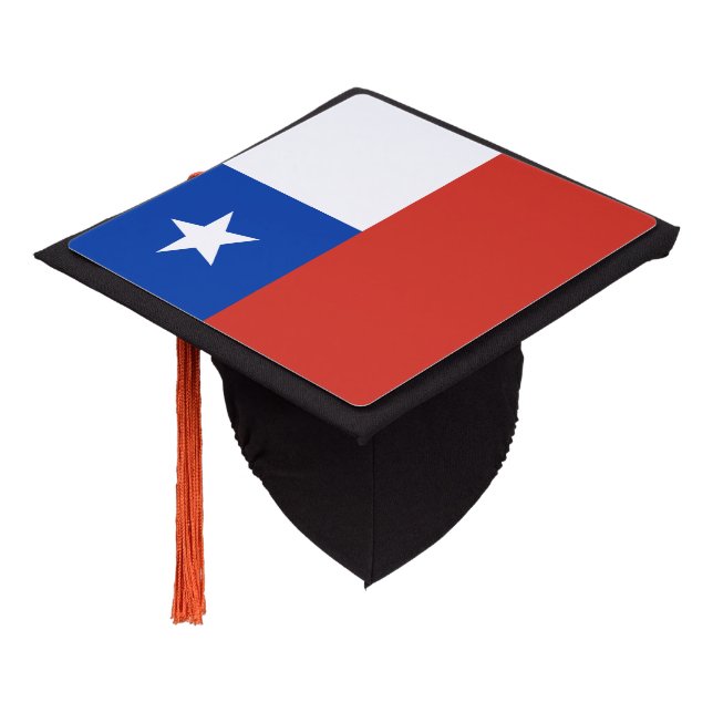 Toque De Diplômé Drapeau chilien patriotique (Incliné)