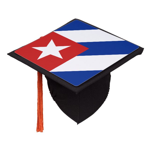 Toque De Diplômé Drapeau Cuba (Incliné)