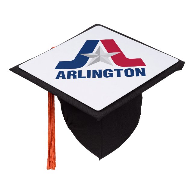 Toque De Diplômé Drapeau d'Arlington, Texas Graduation Cap Topper (Incliné)