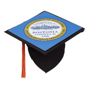 Toque De Diplômé Drapeau de Boston, Massachusetts