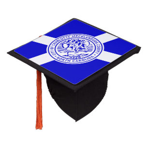 Toque De Diplômé Drapeau de Charlotte, Caroline du Nord