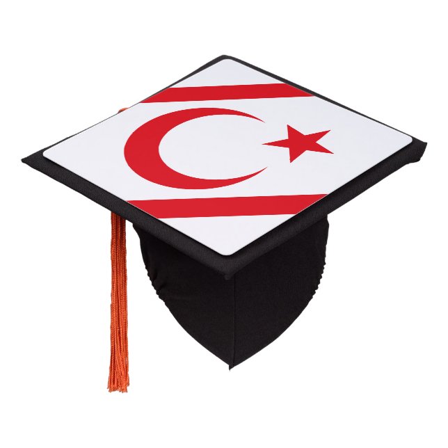 Toque De Diplômé Drapeau de Chypre du Nord (Incliné)