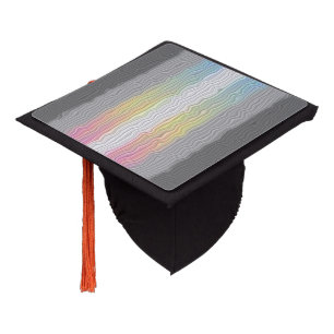 Toque De Diplômé Drapeau de fierté Demifluid Abstrait Groovy Boho T