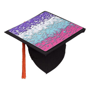 Toque De Diplômé Drapeau de fierté multisexuel funky trippy ondulé